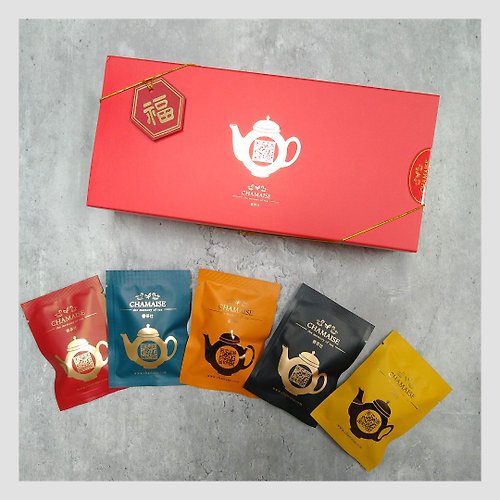 香茶仕 CHAMAISE 茶包禮盒 | 立體三角原葉茶包 | 5款口味 | 台灣茶 | 經典版