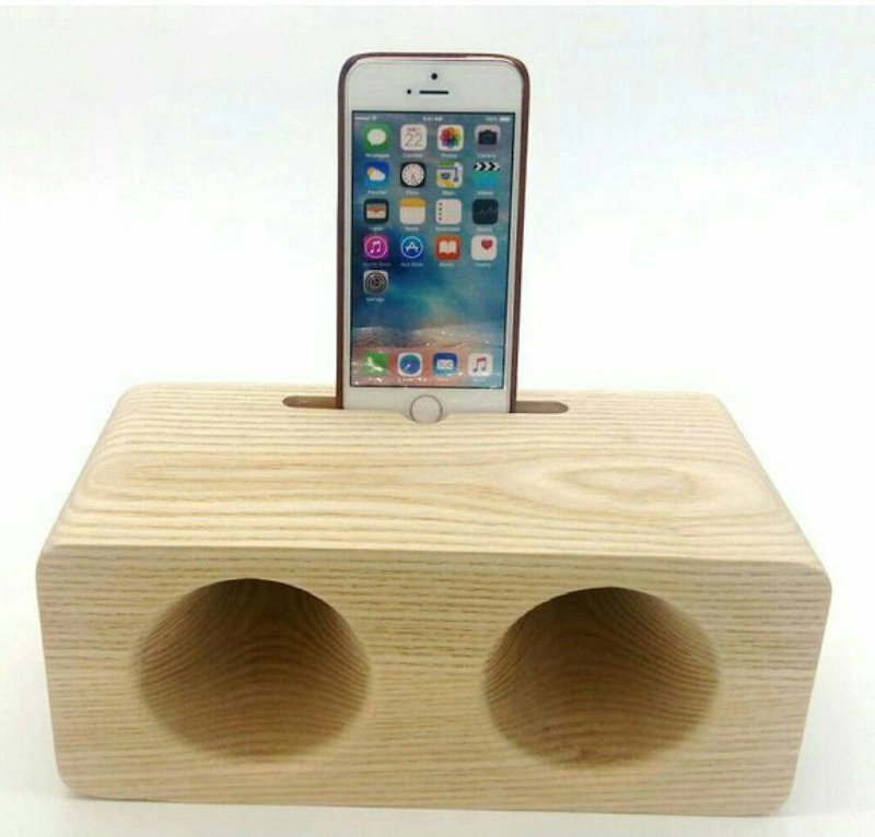 Micro forest. Watts section. Double hole wood speaker. Speaker - Speakers - Wood Brown