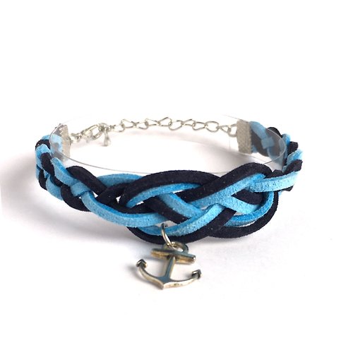 Anne Handmade Bracelets 安妮手作飾品 水手結 手工編織 手環-深藍 限量