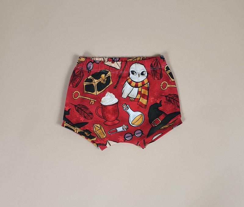 Red Magic Wizard baby shorts, baby boy shorts, baby girl shorts, kids shorts - Pants - Cotton & Hemp Multicolor