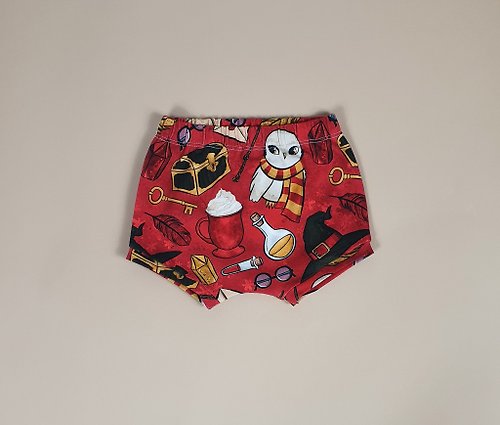 8 a.m.Apparel Red Magic Wizard baby shorts, baby boy shorts, baby girl shorts, kids shorts