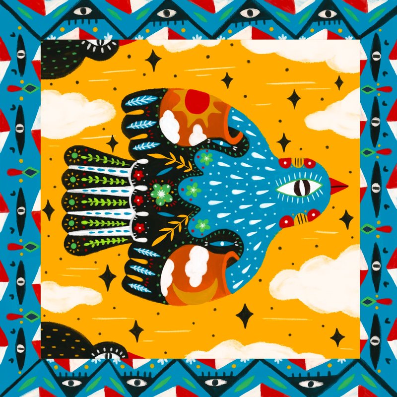 寓言系列插畫 裝飾畫 烏鴉和水罐情人節禮盒 - 海報/掛畫/掛布 - 棉．麻 多色