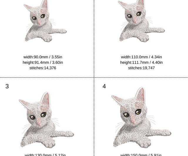 デジタル】【刺繍データ販売】白猫 - ショップ コイトネコ その他 - Pinkoi