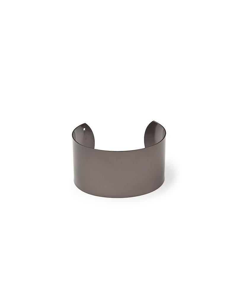 Flat C-shaped bracelet (large) Flat C-type bangle (L) - สร้อยข้อมือ - โลหะ 