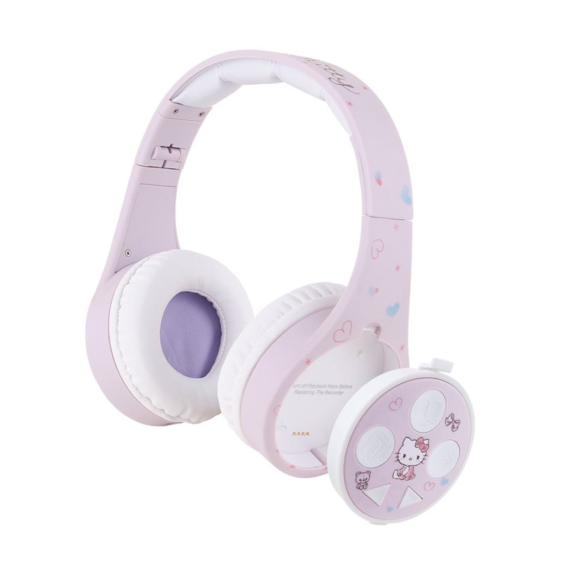 內置錄音功能兒童安全耳機 - Hello Kitty - 耳機/藍牙耳機 - 塑膠 紫色