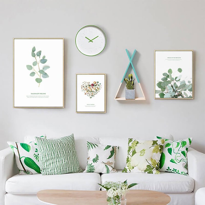 INS Fresh Plants-Painting-Green Plant Series-Green - Posters - Cotton & Hemp Green