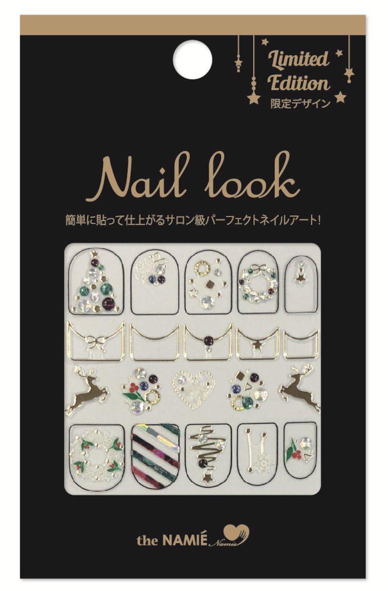 【聖誕節】【 DIY 美甲】Nail Look 美甲裝飾藝術貼紙 聖誕夜 - 指甲油/指甲貼 - 樹脂 金色