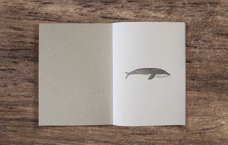 Whale series set. Notebook.Postcard.Sticker - สมุดบันทึก/สมุดปฏิทิน - กระดาษ ขาว