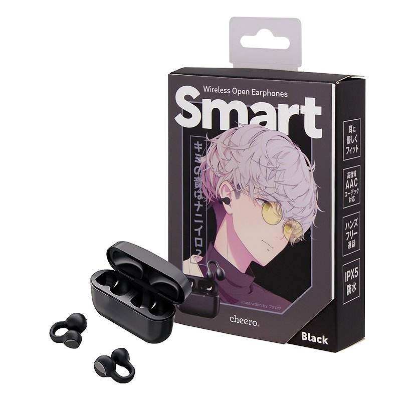 cheero Wireless Open Earphones Smart - Headphones & Earbuds - Plastic Black