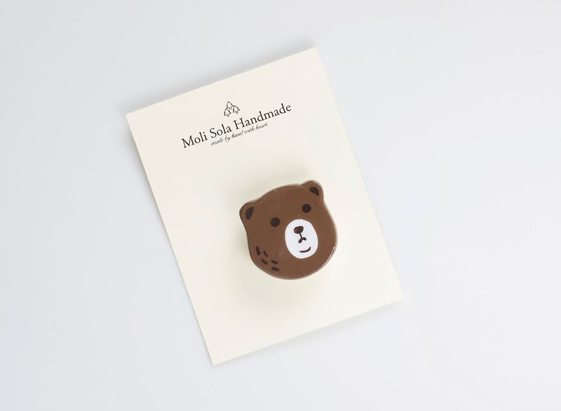 Hand like Mr. Xiongzhen brooch accessories - Brooches - Clay Brown