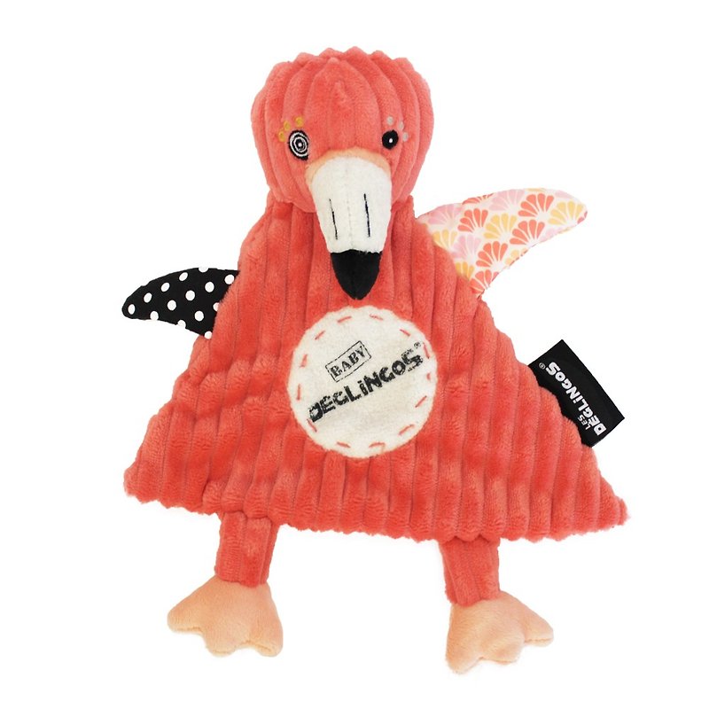 Cotton & Hemp Bibs - French Les Deglingos-velvet touch comfort towel (flamingo/flamingo)