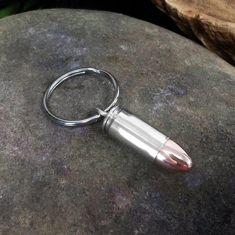 Bullet Designs 9mm pistol bullet key ring / metal retro creative shape texture key chain - Keychains - Other Metals 