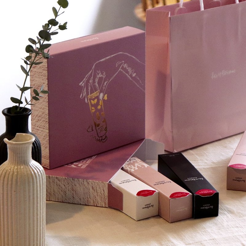 [Valentine's Day First Choice] Evas Fragrance Moisturizing Hand Care Gift Box Valentine's Day Gift Valentine's Day Men - Nail Care - Plastic Pink