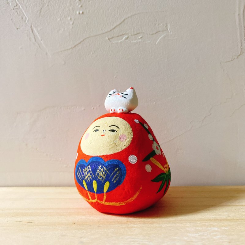 Incense Diffusing Stone| Origin Series | Hand-painted Kaga Hachiman Cat Bodhidharma - Fragrances - Other Materials 