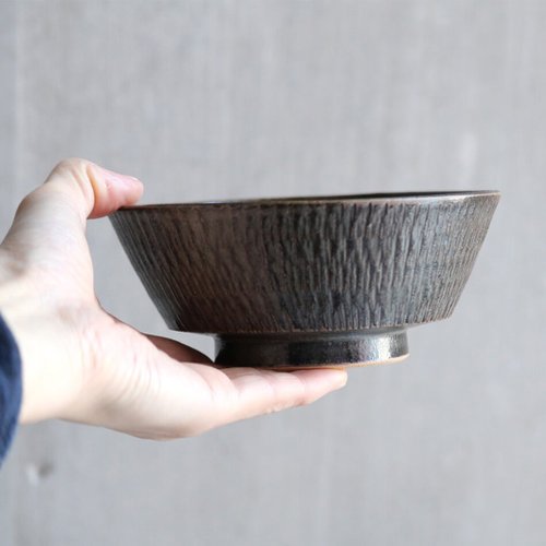 小石原焼 小石原焼き 飛び鉋深皿 深鉢 副菜皿 小鉢 3色から選ぶ あめ