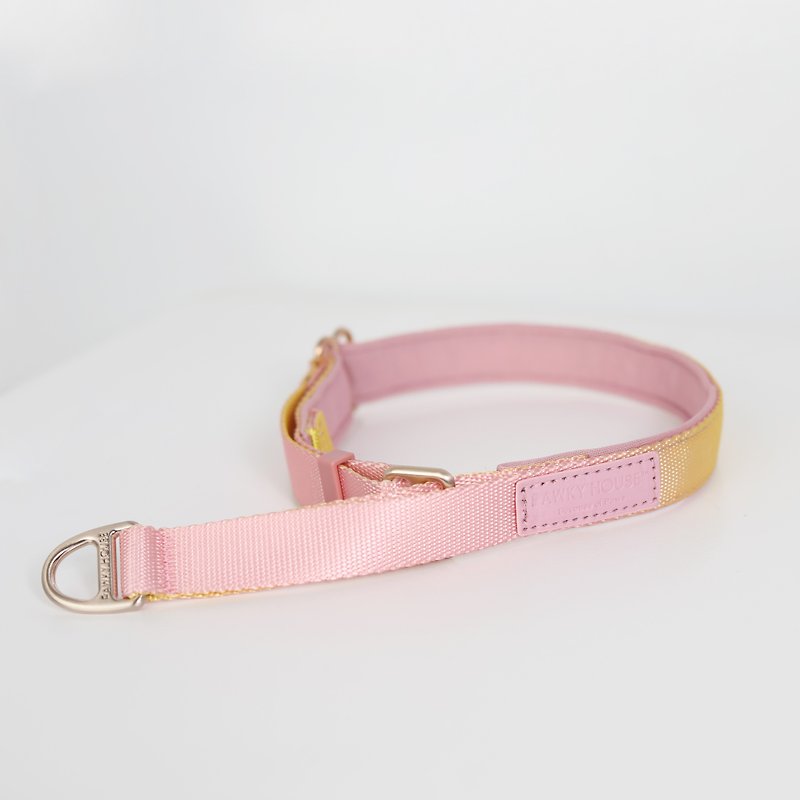 The trainer recommends that the dog collar pink yellow gradient is comfortable and not crushed. Pre-sale - Collars & Leashes - Polyester 