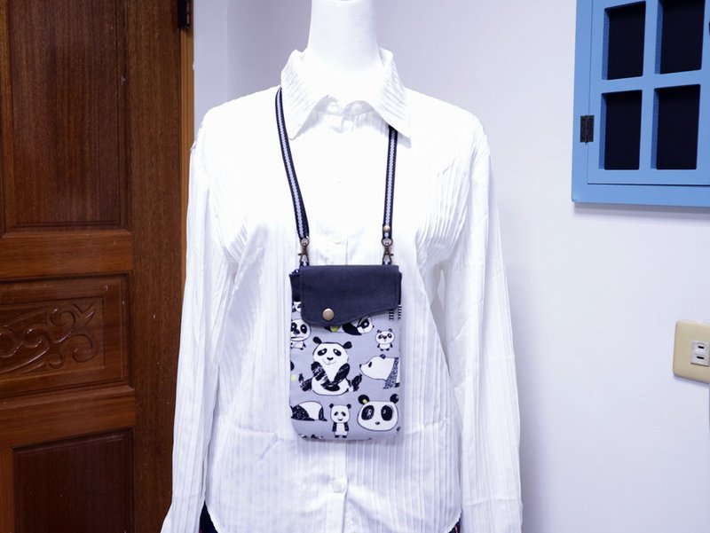 趴趴熊手機包 手機袋 隨身包 斜挎包 手機套 - 手機殼/手機套 - 棉．麻 