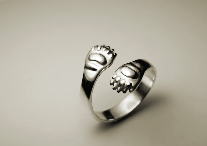 Bear paw Silver ring - แหวนทั่วไป - โลหะ สีเงิน