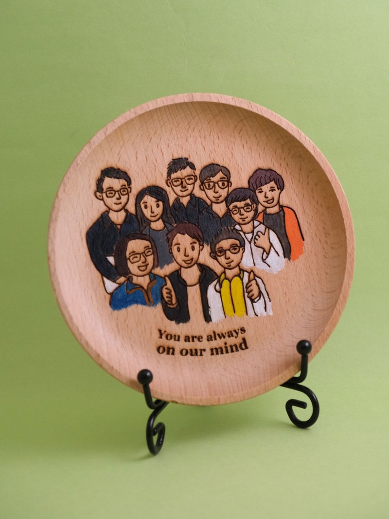 客製化物語小木碟-好朋友訂製版(同款多隻有特別折扣) - 擺飾/家飾品 - 木頭 