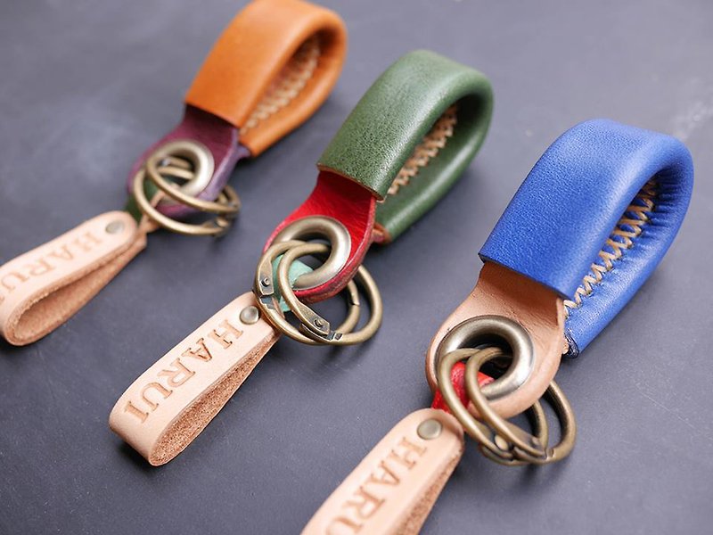 Single Experience Course [One Hand Lucky Key Ring] Handmade Leather Goods in Taipei - เครื่องหนัง - หนังแท้ 