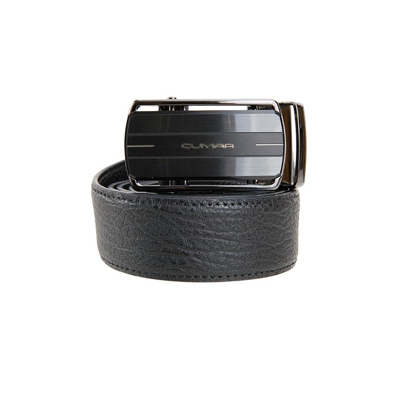 CUMAR - SEAN フルグレインレザー オートロックベルト - ベルト - 革 ブラウン