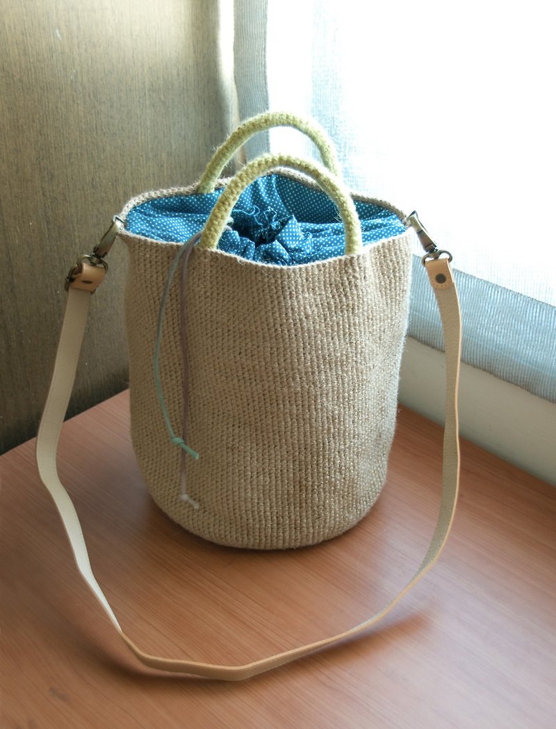 パンにマスタードイエローのデュアルビームポートパッケージ/原色のリネン織りロープ/ - ショルダーバッグ - コットン・麻 レッド