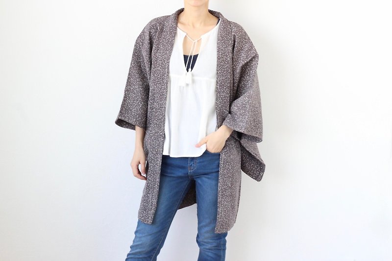 abstract kimono, kimono jacket, traditional kimono, authentic kimono /3944 - 女大衣/外套 - 聚酯纖維 