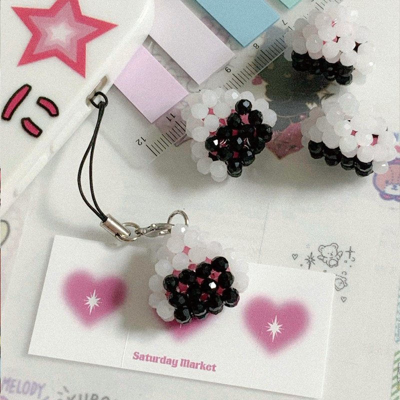 おにぎり Onigiri Beads Keyring - Keychains - Acrylic Multicolor