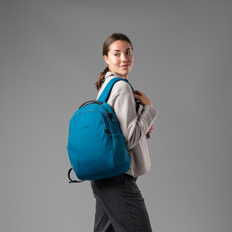 Pacsafe Metrosafe LS350 防盜包 都市後背包 15L 潮汐藍 - 後背包/背包/書包 - 環保材質 藍色