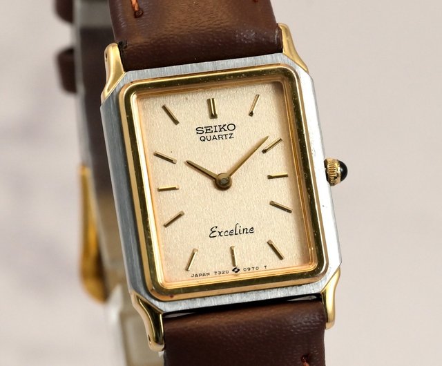 SEIKO EXCELINE 女性用腕時計クォーツ19mm タンクシェイプ