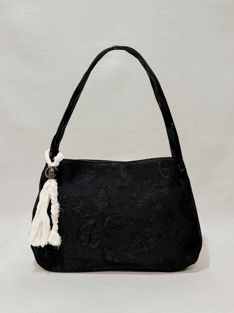 Charcoal - Shoulder Bag - 手提包/手提袋 - 絲．絹 黑色