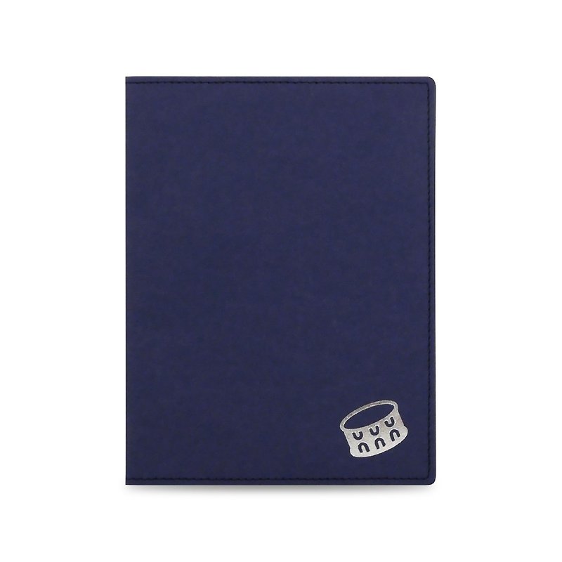 【DoBo】水洗牛皮手札套組(藍) - 護照夾/護照套 - 紙 藍色