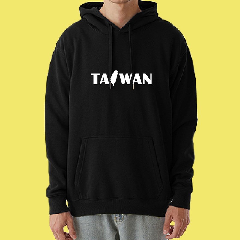 TEAM TAIWAN 臺灣 帽T 衣服 長袖 黑色 白色 厚磅 臺灣印製 - 男 T 恤 - 棉．麻 多色