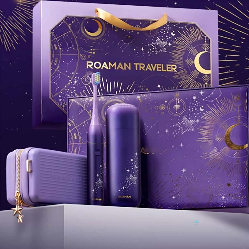 [Free Shipping] ROAMAN Travel Sterilization Electric Toothbrush Fully Automatic Soft-bristled Adult Sonic Star Drill - Toothbrushes & Oral Care - Other Materials Purple
