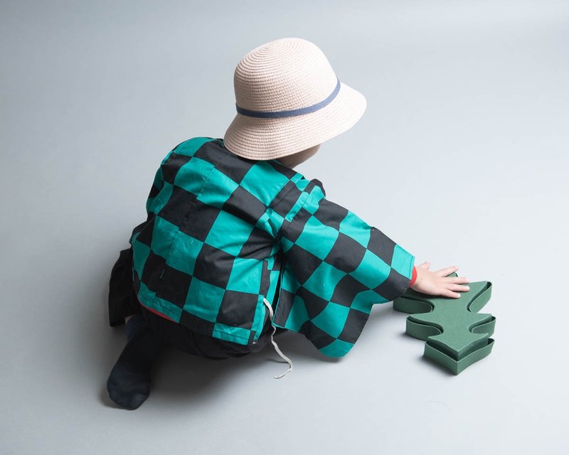 Asakusa Zhenshou Kimono-Customized Infant Baby Child Japanese Kimono Dress Shirt Miyue - Kids' Dresses - Cotton & Hemp Blue