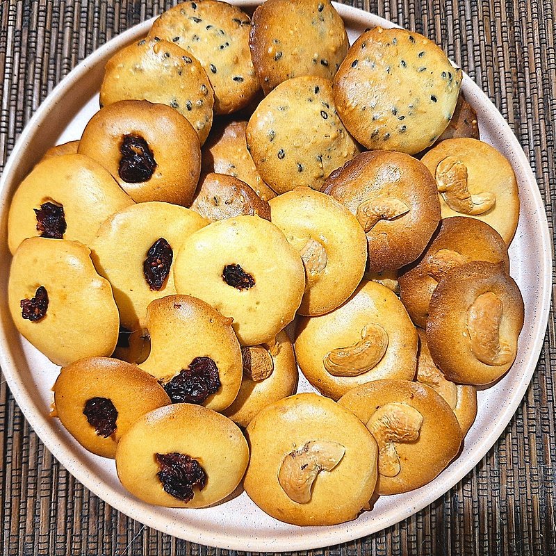 One-bite shortbread-sesame/cranberry/cashew/almond/combined-oil-free and dairy-free formula-made upon ordering - คุกกี้ - อาหารสด 