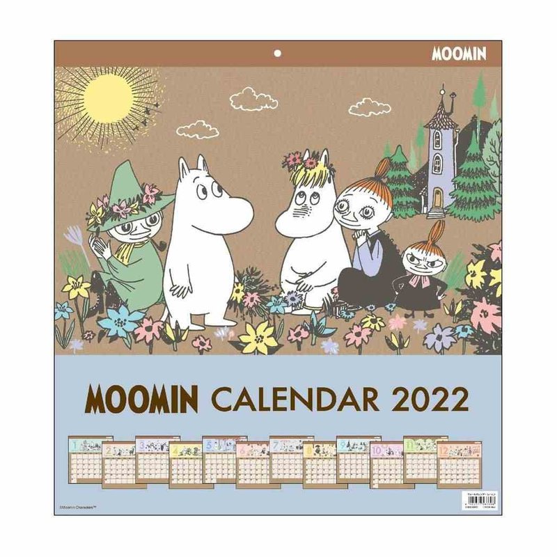 【日本限定】MOOMIN授權-2022月曆  嚕嚕米方型款月曆 - 日曆/月曆/年曆 - 紙 多色