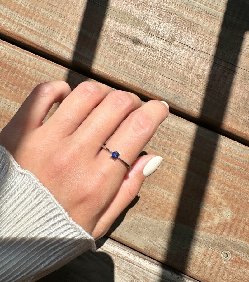 愛琴海 - 戒指 - 半寶石 銀色