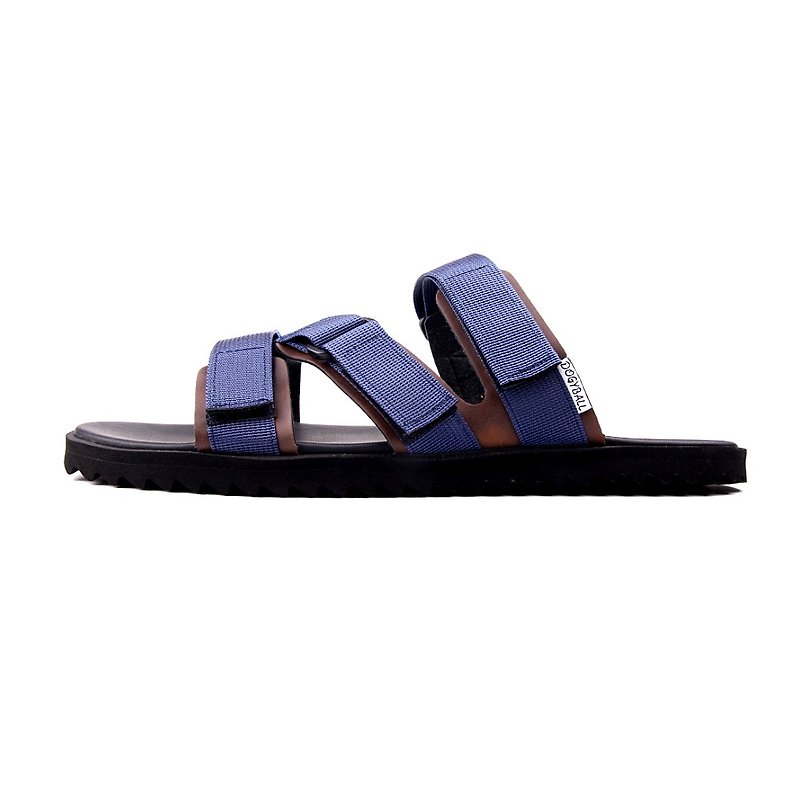 Fast shipping | Simple design, ultra-light handmade sandals and slippers, neutral models, adjustable uppers, anti-slip, waterproof, navy blue - Slippers - Rubber Blue