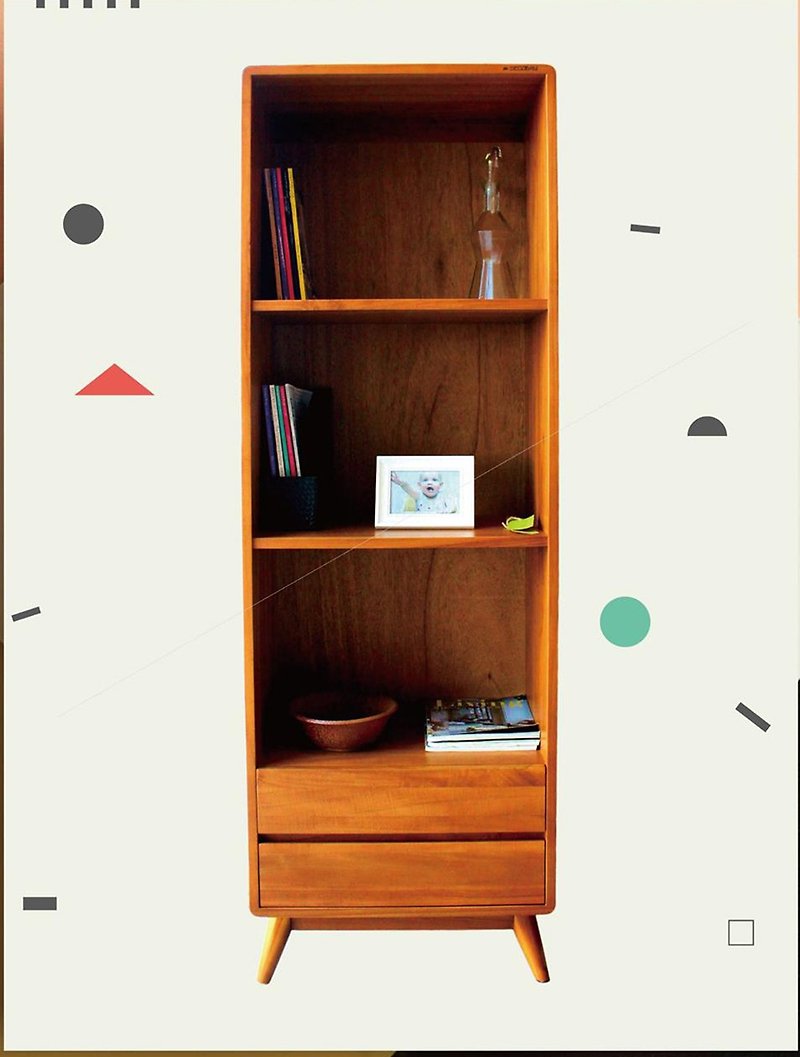 EstiloチークII書棚/ディスプレイキャビネット - その他の家具 - 木製 