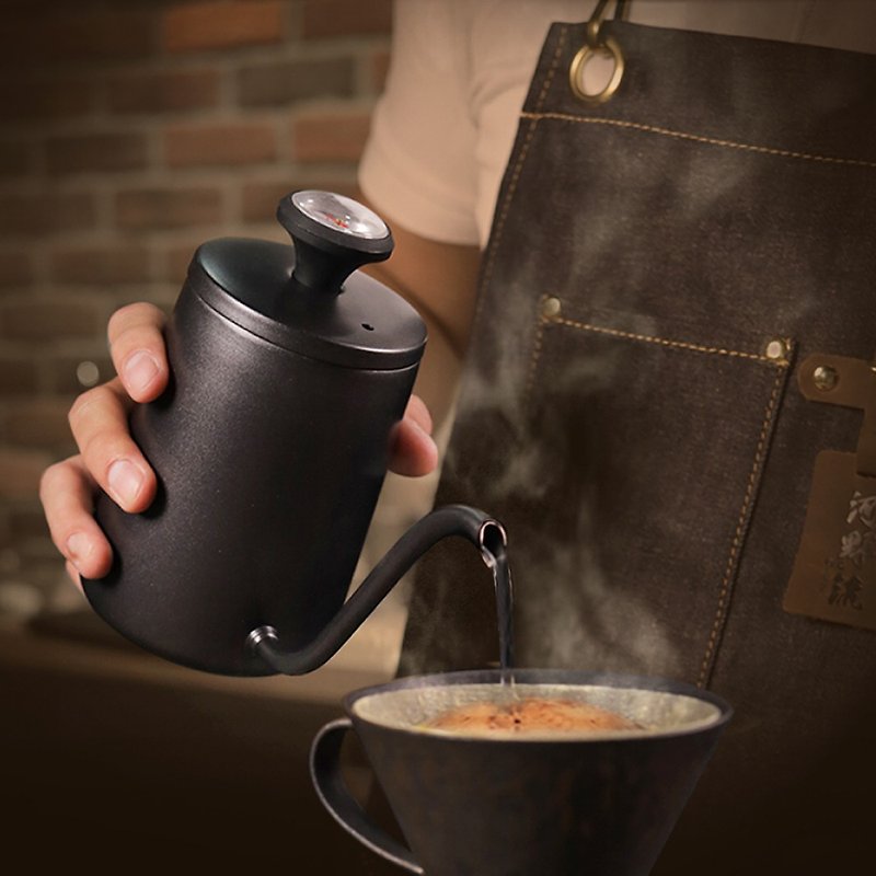 壺蓋專利結構丨Driver 合理雙層保溫手沖壺-400ml - 咖啡壺/咖啡器具 - 不鏽鋼 黑色