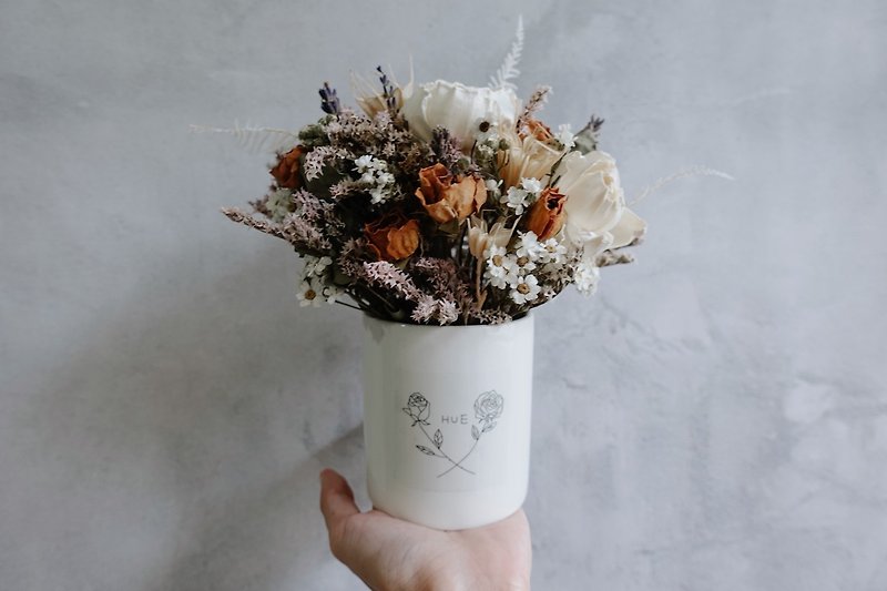 12 Constellation Series [Cancer Potted Flower] - Dry Flower / Potted Flower - Dried Flowers & Bouquets - Plants & Flowers White