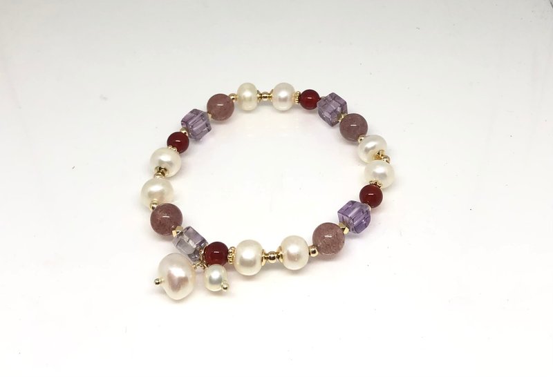 Natural Pearl Colored Treasure (Treasure) Bracelet - สร้อยข้อมือ - ไข่มุก 