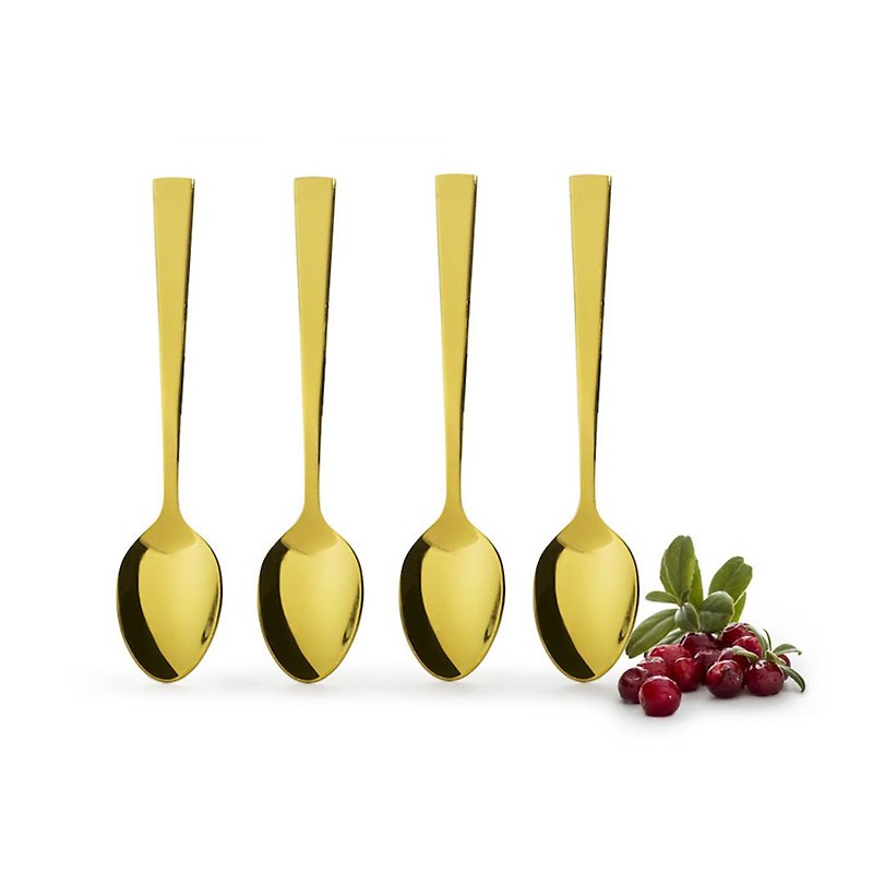 sagaform Spoons 4-pack-Gold - Cutlery & Flatware - Stainless Steel 