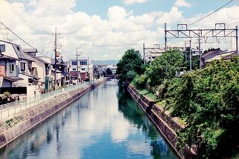 Film Photography Postcard - Japan Series - Kamo River in Kyoto - Cards & Postcards - Paper Blue