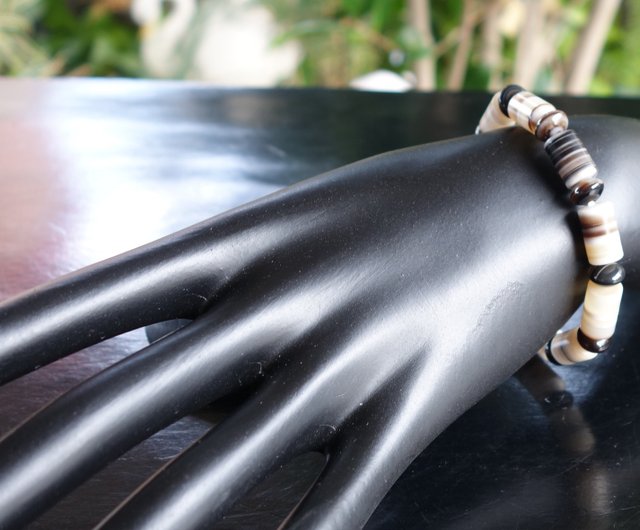 西藏老線珠10子天珠管珠瑪瑙玉髓藥師珠手串手鍊老天珠山奇藝術｜手鍊