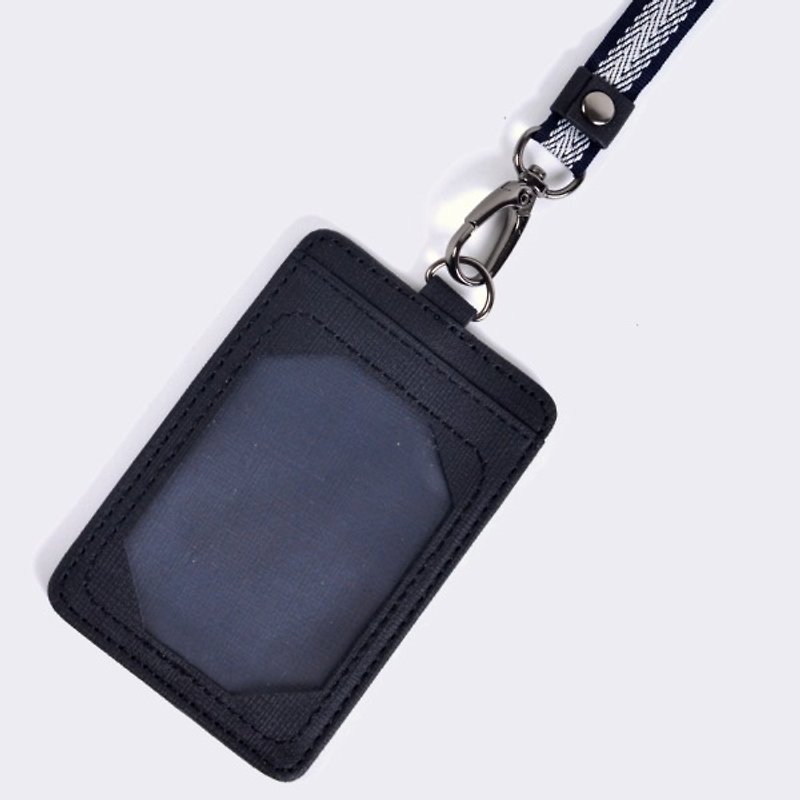 [Dogyball]クリスマスプレゼント交換実用的な価値シンプルでスタイリッシュな黒の取り外し可能なIDカードFlatpocket - パスケース - ポリエステル ブラック