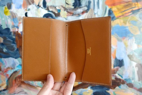  HERMES Hermes Other Cases H-Tag Passport Case Brown Leather  Used : Toys & Games