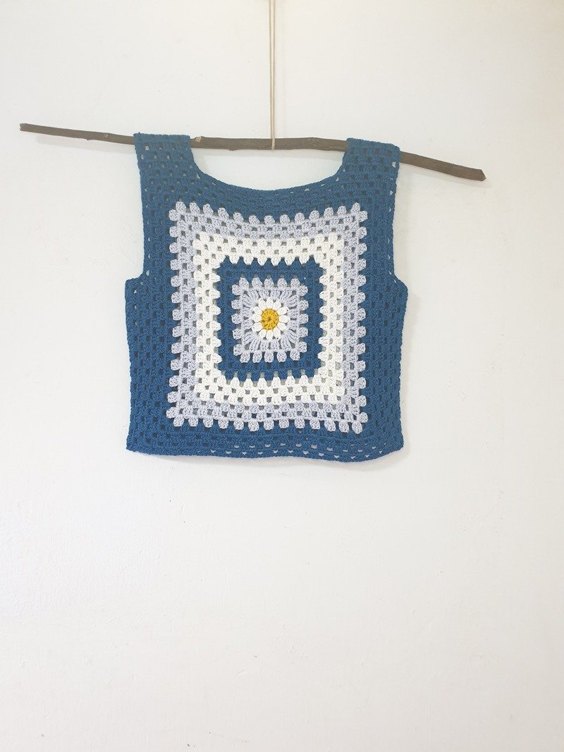 Baby Vest-Mid-Moon Ceremony-One-year-old Ceremony-Saliva Receiving Ceremony-Grandmother Knitting Color E - ของขวัญวันครบรอบ - ผ้าฝ้าย/ผ้าลินิน 