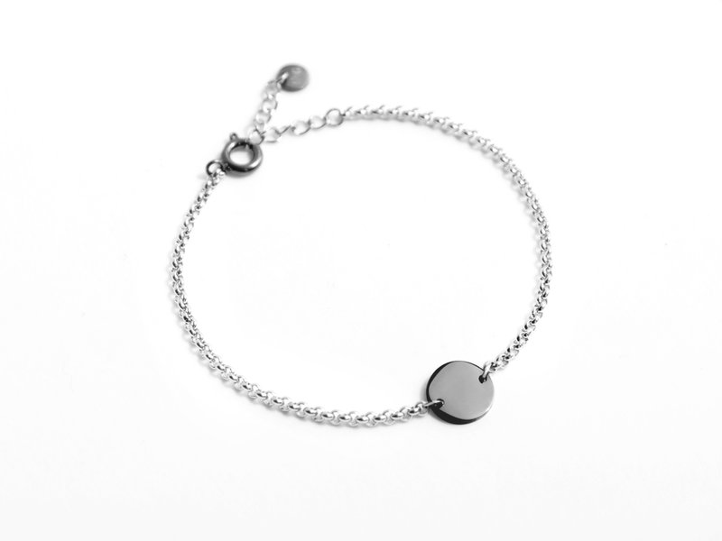 Disc Bracelet | Grey - Bracelets - Stainless Steel Gray